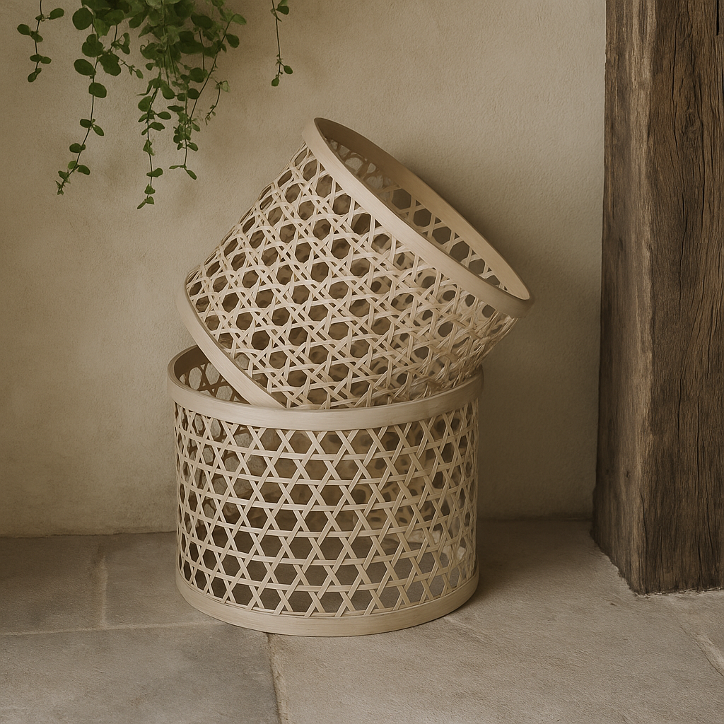 Shizuka Bamboo Trestle Baskets - Image 2