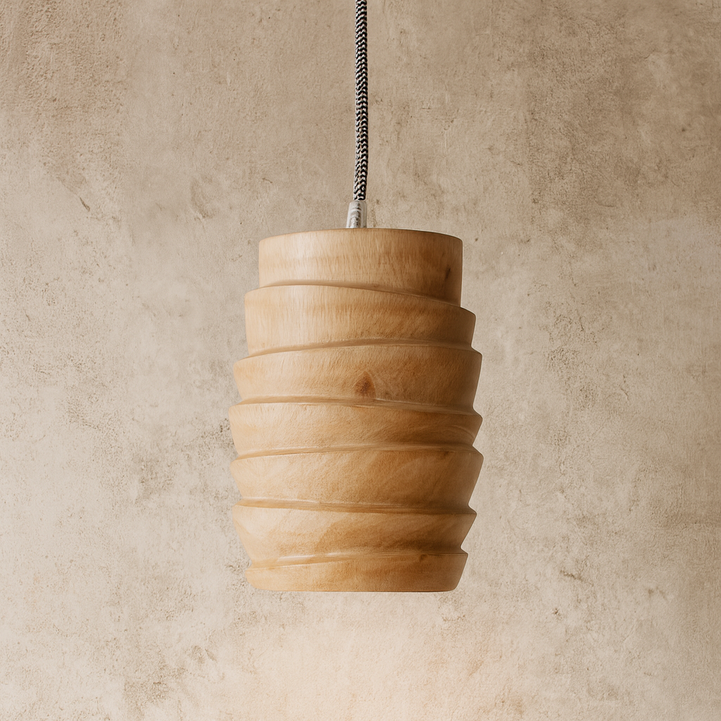 Sora Terraced Wood Pendant