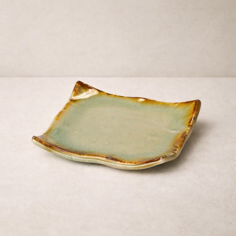 Celadon Crackle Jewelry Tray