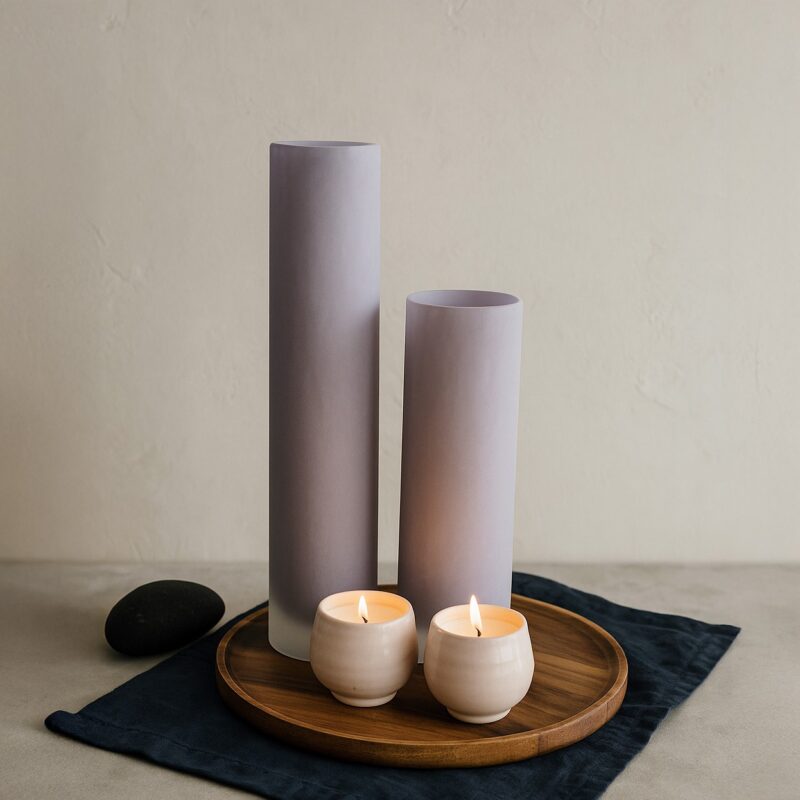 “Still Dawn” Candle & Vase Set