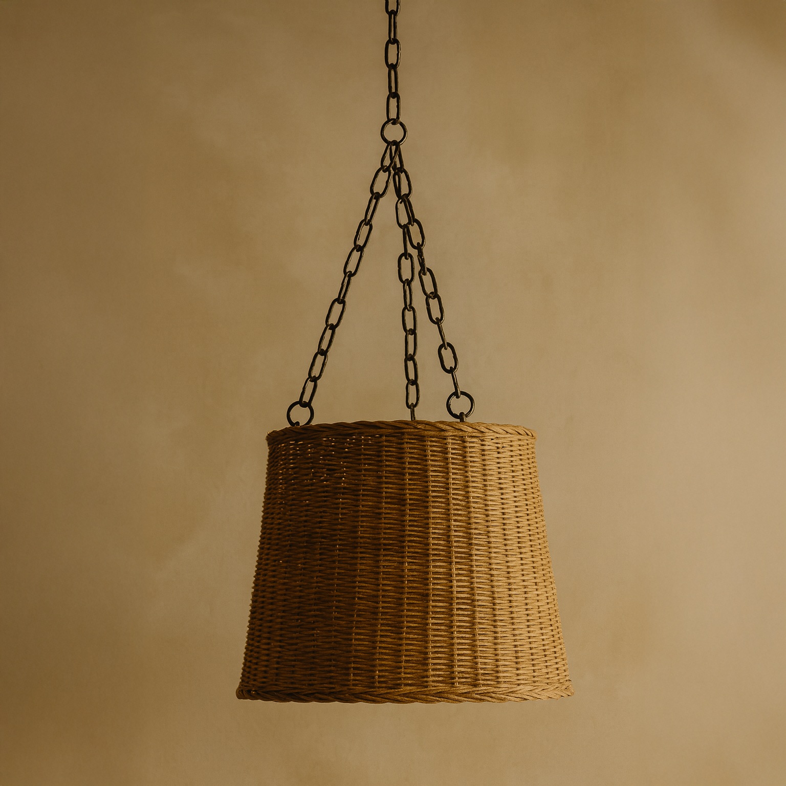 “Hikari” Pendant – Natural Rattan
