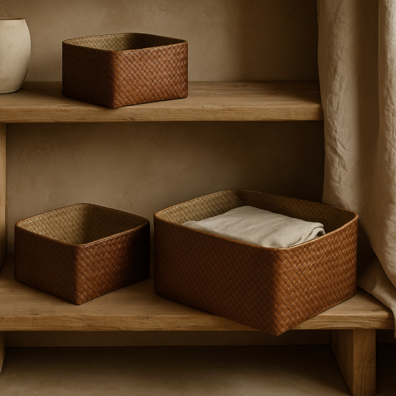 Copper Weave Storage Baskets