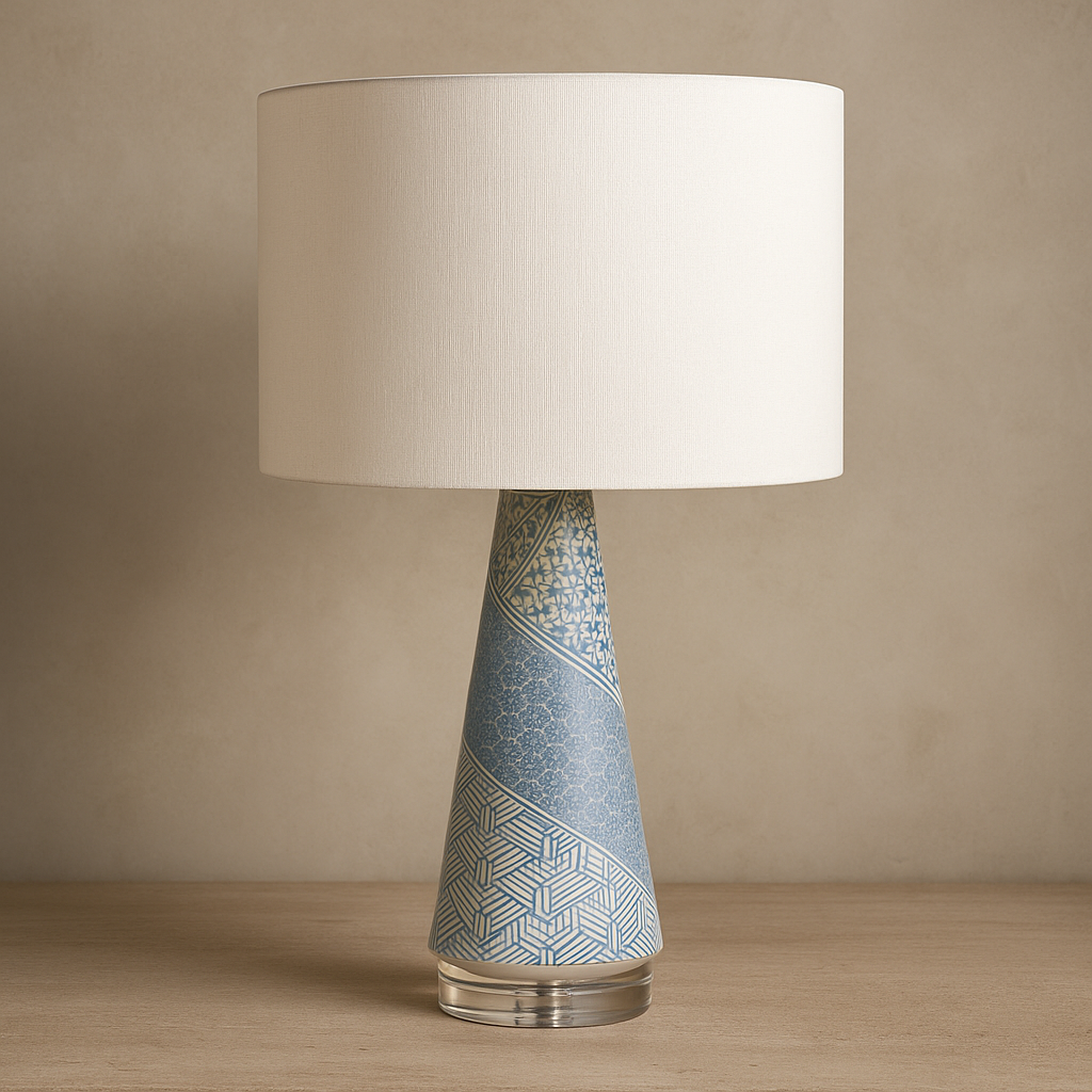 Indigo Mosaic Lamp