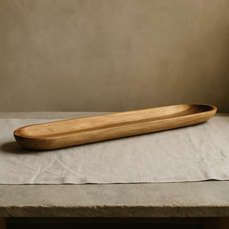 Nagashi Teak Trough Bowl