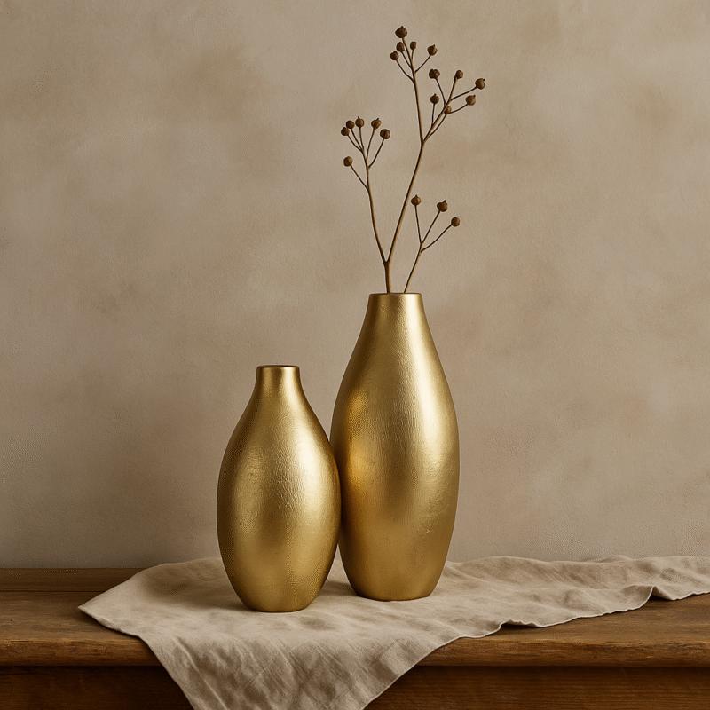 Aurora Gold Mango Wood Vases