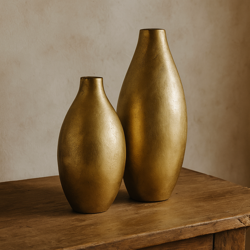 Aurora Gold Mango Wood Vases - Image 2