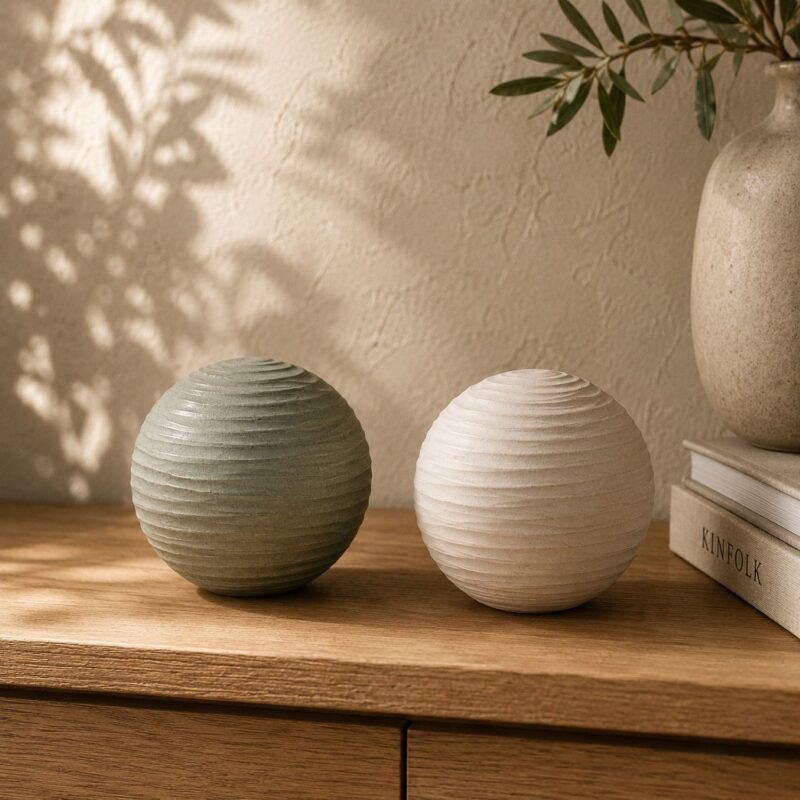 Koke no Tama – “Moss Sphere” Ceramic Sculptures