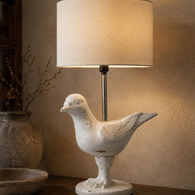 Rustic Dove Table Lamp