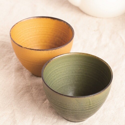 Kogane Tea for Two – Japanese Ceramic Cup & Dish Set with 21cm Tray - Image 2
