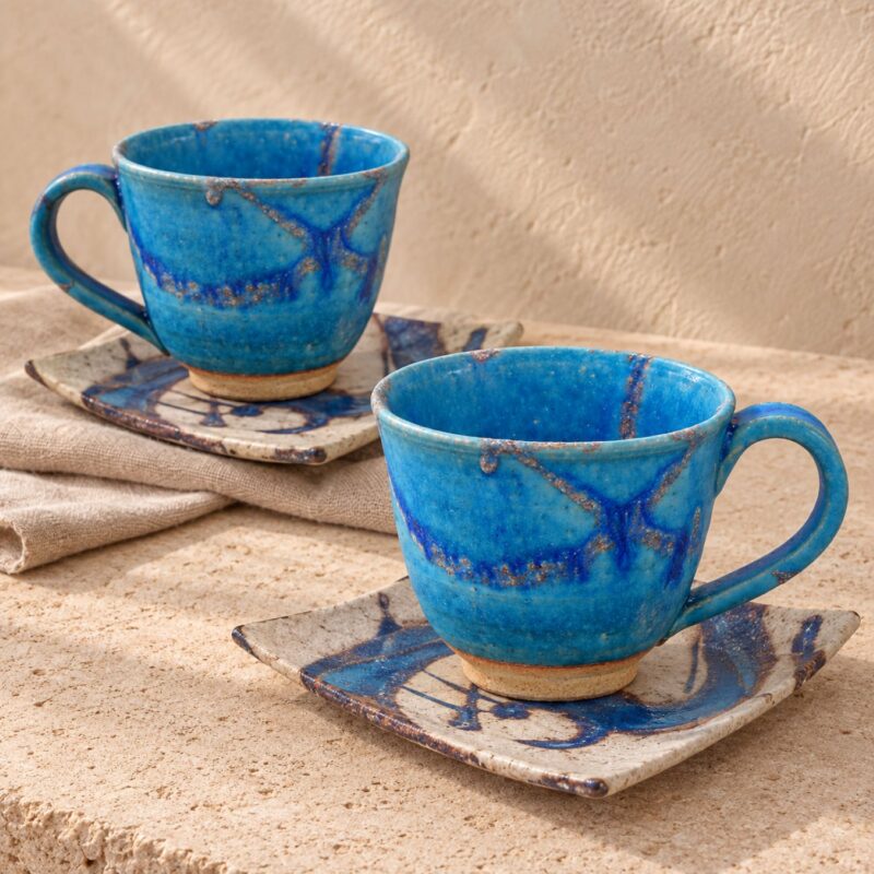Aoi Nagare Cup & Saucer Gift Set - set of two