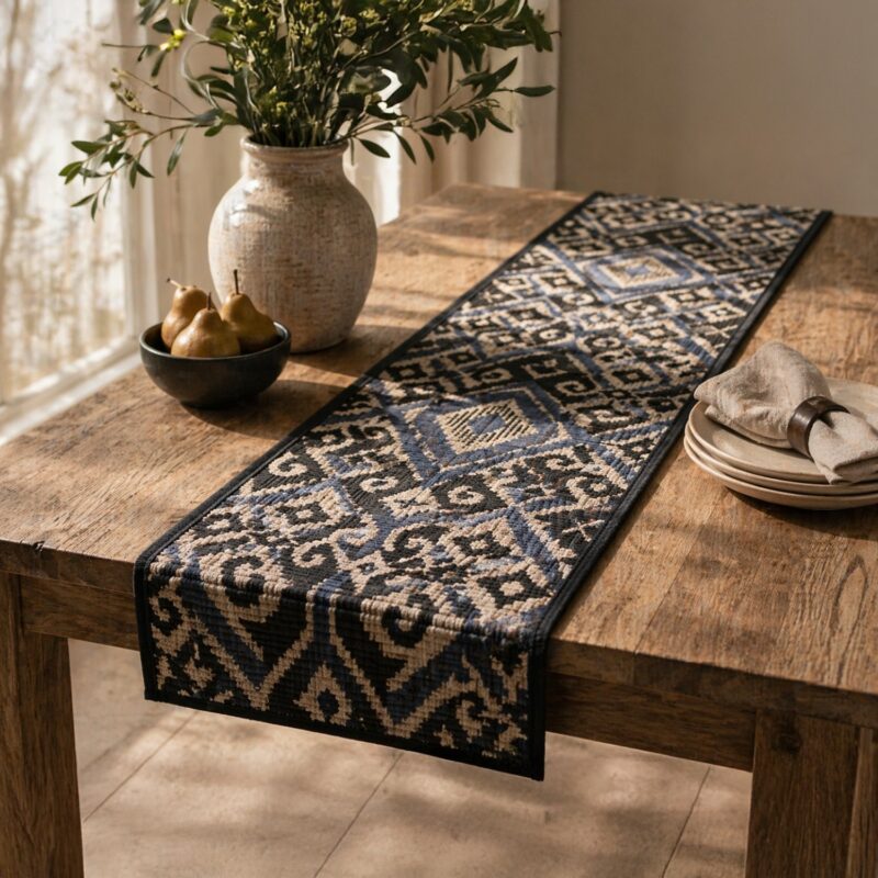 Indigo Noir Geometric Runner