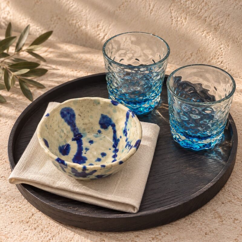 Aonami Okinawan Glass & Ceramic Serving Set